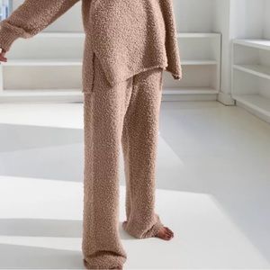 NWT Aritzia Retreat Brown Teddy Bear Pants Sz S